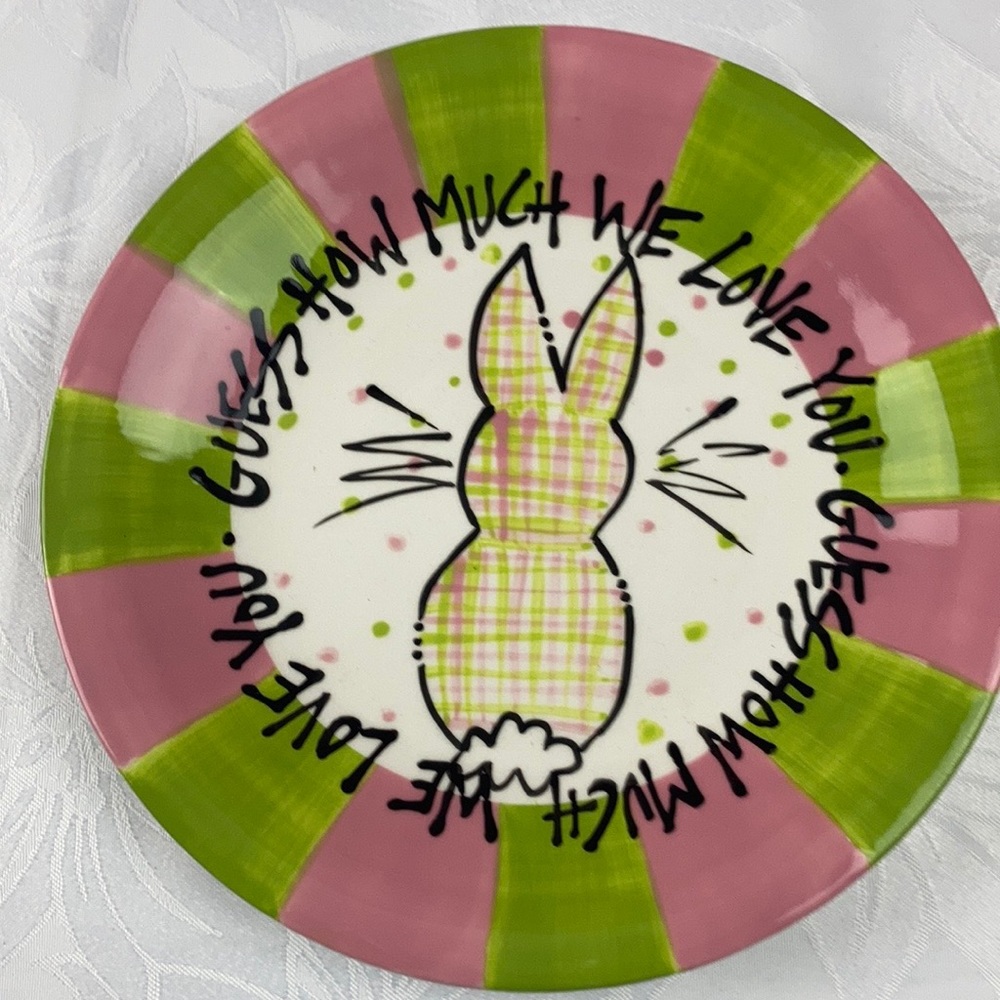 T Cabells Too Magnolia Bunny Plate